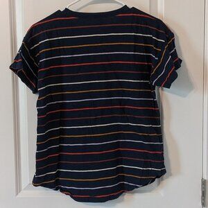 Madewell Navy Striped T-Shirt - Size Medium
